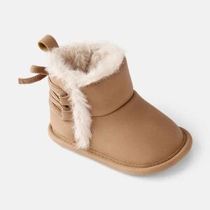 Baby Girl Faux Fur Booties - 6-9 Months
